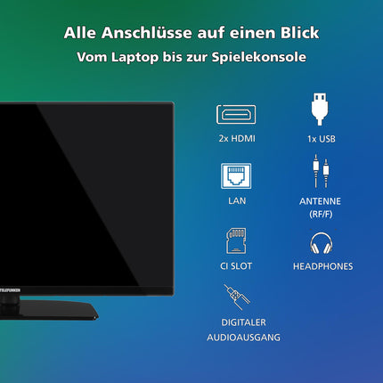 Telefunken TV 32-tolline nutiteler VIDAA XF32VP750M Full HD teler, HDR-teler integreeritud kolmekordse tuuneriga, LED-teler must