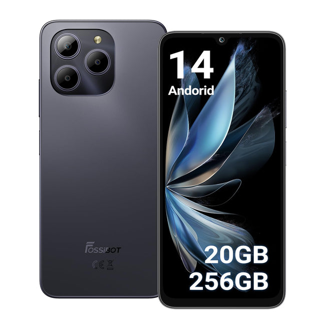 FOSSiBOT S2 nutitelefon 2025 - lepinguta mobiiltelefon, 6,72-tolline FHD+ ekraan, 20 GB muutmälu, 256 GB salvestusruumi/1 TB, 50MP+16MP kaamerad, 5000mAh aku, Android 14, 4G kahekordne SIM-kaart, Face ID, NFC, GPS, OTG