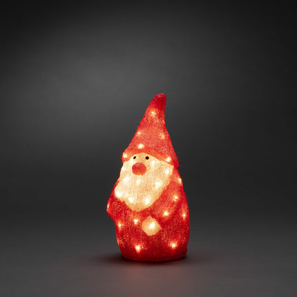 Konstsmide LED Acrylic Santa Claus, 40 warm white diodes, 24V, outdoor (IP44), white cable - 6243-103