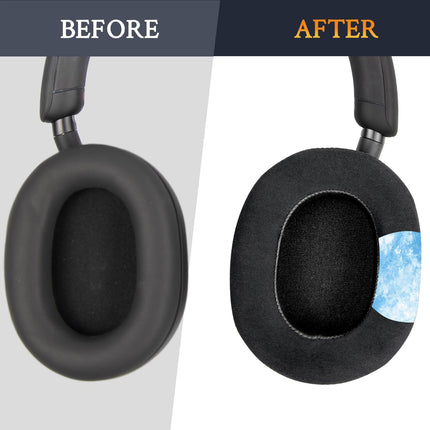 SOULWIT Cooling Gel Replacement Ear Pads for Sony WH-1000XM5 (WH1000XM5) Noise Cancelling Headphones, Ear Cushions with High-Density Noise Isolating Foam, Extra Thickness