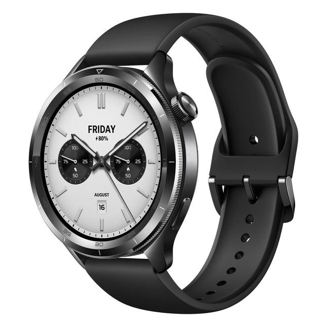 Xiaomi Watch S4 must – 1,43" AMOLED, 2200 nitti, 15-päevane aku, 5ATM veekindlus, pulsi- ja SPO₂-andur, Bluetooth 5.3, alumiiniumkorpus