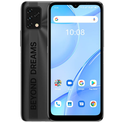 UMIDIGI nutitelefon ilma lepinguta, 4GB+32GB kaheksatuumaline mobiiltelefon soodsalt, 6150mAh aku, mobiiltelefon ilma lepinguta, 6,53" HD+ ekraan, 16MP+8MP, 3 kaardipesa, kahe SIM-kaardiga 4G mobiiltelefonid/OTG (must)
