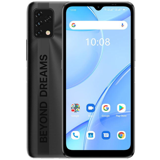 UMIDIGI nutitelefon ilma lepinguta, 4GB+32GB kaheksatuumaline mobiiltelefon soodsalt, 6150mAh aku, mobiiltelefon ilma lepinguta, 6,53" HD+ ekraan, 16MP+8MP, 3 kaardipesa, kahe SIM-kaardiga 4G mobiiltelefonid/OTG (must)