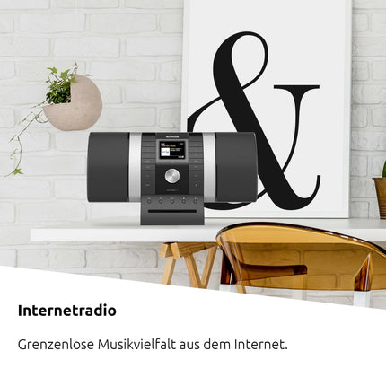 TechniSat MULTYRADIO 4.0 SE - internetiraadio (Wi-Fi raadio, DAB+, FM, Spotify, Bluetooth, CD-mängija, USB, värviline ekraan, 2 x 10-vatine stereokõlar) must/hõbedane