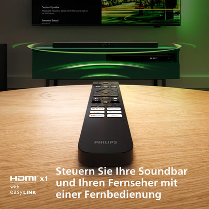 Philips TAB6309 Soundbar 2.1 juhtmevaba subwooferiga - 2.1 kanal 320W, DTS Virtual X, Bluetooth 5.4, HDMI ARC, optiline ja USB-ühendus - tumehall