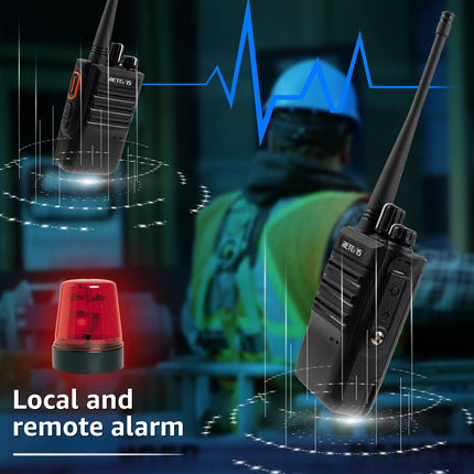 Retevis RB646 raadiosaatja, IP67 veekindel laetav kahesuunaline raadiosaatja, VOX, PMR446 hädaabinumber, litsentsivabad pihuraadiod täiskasvanutele, hotellidele, turvalisusele (must, 6 tk pakis)