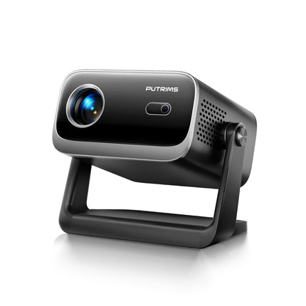 Projector【Electric Focus/Auto Keystone Correction】 WiFi Bluetooth Portable Mini Projector Full HD 1080P supported, dustproof LED projector 145° rotatable 50% zoom for home theater/outdoor mobile projector