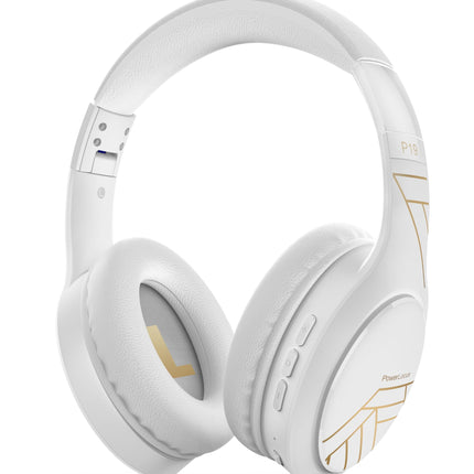 PowerLocus Bluetooth kõrvaklapid, juhtmevabad kõrvaklapid 3 ekvalaiseri režiimiga, 60 tundi mänguaega, Hi-Fi stereo kokkupandavad peakomplektid mikrofoniga, mäluvahust kõrvapadjad ja riidest peavõru mobiiltelefonidele/reisidele/arvutile