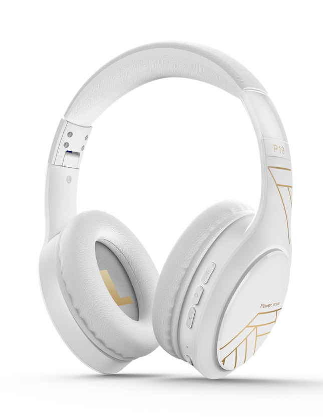 PowerLocus Bluetooth kõrvaklapid, juhtmevabad kõrvaklapid 3 ekvalaiseri režiimiga, 60 tundi mänguaega, Hi-Fi stereo kokkupandavad peakomplektid mikrofoniga, mäluvahust kõrvapadjad ja riidest peavõru mobiiltelefonidele/reisidele/arvutile