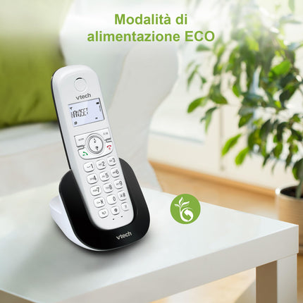 VTech CS1501 Casa Duo Cordless Phone, DECT Phone with Handsfree and Call Blocking, Dual Charging, Caller ID, Backlit LCD Display and Keypad, ECO Mode, White