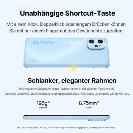 UMIDIGI F3 Android nutitelefon ilma lepinguta, 8GB+128GB, FHD+ 6.78" ekraan, Helio P70 NFC mobiiltelefon ilma lepinguta, 48MP AI kolmekordne kaamera, 5150mAh aku 18W kiirlaadimisega, sõrmejäljelugeja/OTG/kaks SIM-kaarti