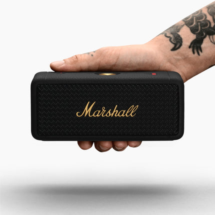 Marshall Emberton II Bluetooth Portable Speaker, Wireless, Water Resistant - Black and Brass