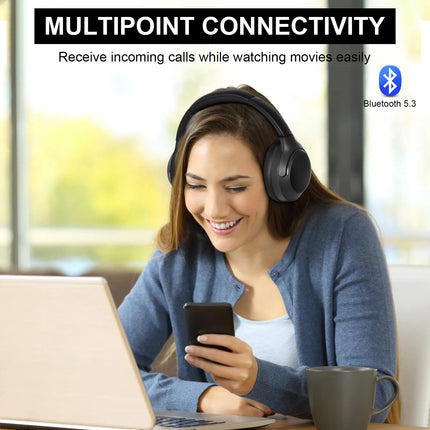T-fun NC50 juhtmevabad kõrvaklapid hübriidse mürasummutusega, Bluetooth 5.3, mängu-/läbipaistvusrežiim, rakenduse kaudu kohandatav ekvalaiser, 65 tundi aku tööiga, kahe seadme ühendus