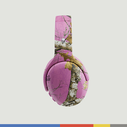 Skullcandy Crusher ANC 2 kõrvaklapid mürasummutavate juhtmevabade kõrvaklappidega, millel on sensoorne bass, 50-tunnine aku tööiga, Skull-iQ, Alexa tugi, mikrofon, Bluetooth-ühilduv - Realtree Edge värvid, roosad