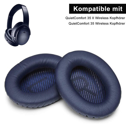Kõrvapadjad Bose QuietComfort 35 ii jaoks, kvaliteetsed vahetuspadjad Bose QuietComfort 35 QC35 kõrvaklappidele, vahetuskõrvapadjad, mis ühilduvad Bose QuietComfort 35 II QC35 II kõrvaklappidega (kesköösinine)