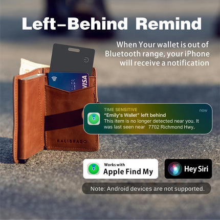 Reyke Slim Wallet jälgimiskaart, laetav rahakotiotsija, IP68 veekindel, töötab Apple Find My'ga (ainult iOS), pagasisiltide, mobiiltelefonide ja passide korraldaja.