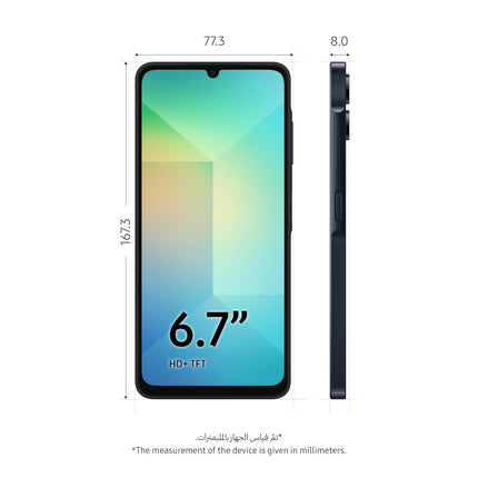 Samsung Galaxy A06 4GB+128GB [globaalne versioon] (must)