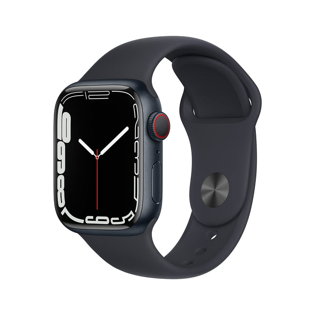 Apple Watch Series 7 (GPS + Cellular, 41MM) - Midnight Aluminum Case with Midnight Sport Band (Refurbished)