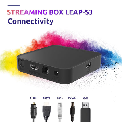 STRONG LEAP-S3 | Google TV Box Android 11-ga | 4K UHD resolutsioon | Bluetoothi ​​hääljuhtimispult ja Google Assistant | Chromecast | Google Play pood | Netflix | Prime Video | Disney+ ja palju muud.