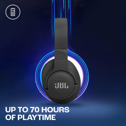 JBL Tune 770 NC – Juhtmevabad kõrvaklapid adaptiivse mürasummutusega ja kokkupandava disainiga – Kuni 70 tundi aku tööaega kiirlaadimisega – Valge