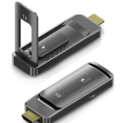 TIMBOOTECH Wireless HDMI Transmitter and Receiver - Foldable 5G Wireless HDMI Extender, Adjustable Channel, Stream Media Video/Sound/File, For Laptop, Camera, Box to Monitor, Projector, HDTV, 165 FT/50 M