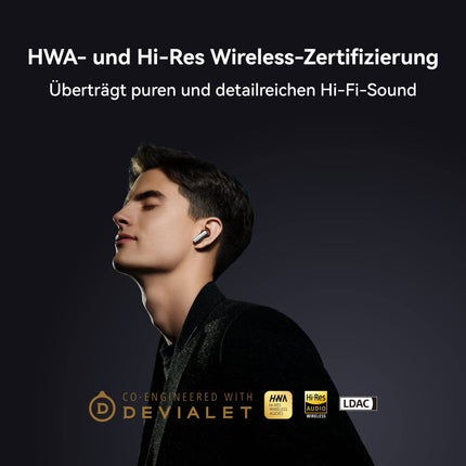 HUAWEI FreeBuds Pro 2, kahe kõlariga kõrvaklapid True Soundiga, Pure Voice, nutikas ANC 2.0, kolmekordne adaptiivne ekvalaiser, HWA ja kõrglahutusega juhtmevaba side sertifikaat, saksa versioon, hõbehall