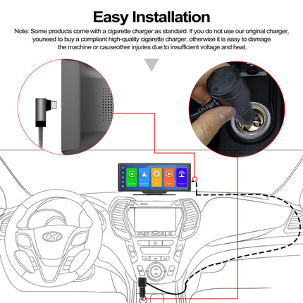 Digitaalne meediavastuvõtja, juhtmevaba CarPlay, Android Auto, hääljuhtimisega, 10,26-tolline puuteekraan GPS-navigatsiooni/Bluetoothi/FM-i/hääljuhtimise/HD-tagurduskaamera/AUX-i/32G SD-kaardi pesaga tahavaatekaamera