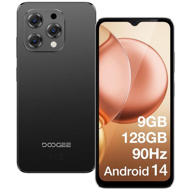 DOOGEE N55 nutitelefon ilma lepinguta Android 14-128GB+9GB /1TB mobiiltelefon ilma lepinguta, kaheksatuumaline 6.56" HD+ IPS 90Hz nutitelefon soodne, 5150mAh 13MP+8MP, kahe SIM-kaardiga 4G SIM-kaardita mobiiltelefonid, Face ID/GPS/OTG