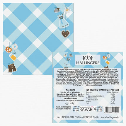 Hallingers Bavaria - Käsitööna valminud, osaliselt alkoholiga, peenest kakaošokolaadist (karp) - Emadepäevakingitus ja kingiideed isadepäevaks | Sünnipäev, Palju õnne, Aitäh, Aastapäev N