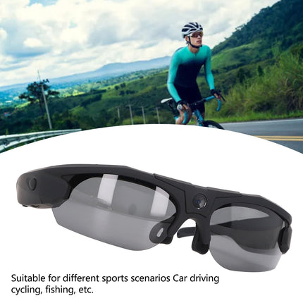 Annadue Camera Glasses, 1920 x 1080 Sports Sunglasses Camera with Clear Lens, WiFi Connectivity, Large Storage Capacity, Universal for Outdoor Travel