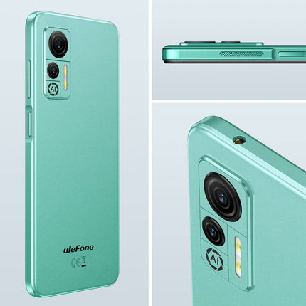 Ulefone Note 14 Pro nutitelefon ilma lepinguta, Android 12 mobiiltelefon 8GB/64GB+128GB(SD) 4500mAh koos 13MP+5MP kaameraga 6,52-tolline HD+ 5Ghz WiFi 3 pesa/Face ID/GPS/FM/suur font 4G kahe SIM-kaardiga roheline