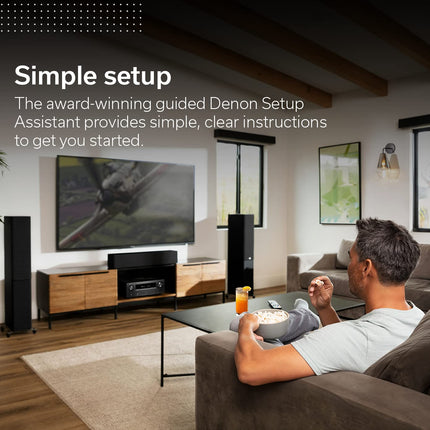 Denon AVR-X2800HDAB 7.2-kanaliga AV-ressiiver, HiFi võimendi Dolby Atmose, DTS:X, 6 HDMI sisendi ja 2 väljundiga, 8K HDMI, Bluetooth, DAB, Wi-Fi, AirPlay 2, HEOS Multiroom, Alexa ühilduv, must