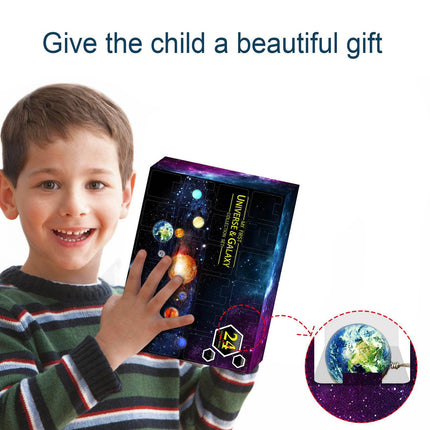 Allsmart 24-Day Countdown Advent Calendar, Countdown, Educational Gift, Universe, Galactic Gift Box, Christmas Kids, Teens, Girls and Boys, (L)