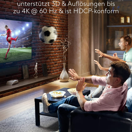 goobay 58486 HDMI-lüliti 2 sisendit, 1 väljundit / 4K sagedusel 60Hz (2160p) HDMI-jaotur/HDMI 2.0-lüliti PS4, PS5, sülearvutite või monitoride jaoks, hõbedane/must