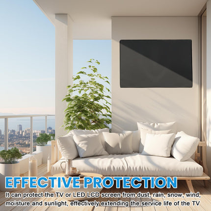 Outdoor TV Cover, 40-42 inch TV Case Screen Protector, TV Cover for Outdoor Use, TV Dust Cover 210 Oxford PVC Coating Heavy Duty, Weatherproof Universal Screen Protector