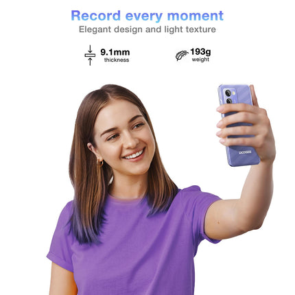 DOOGEE N50 Pro lukustamata nutitelefon [2024. aasta väljalase], 20 GB RAM 256 GB ROM (1 TB TF-kaart), Android 13 nutitelefon, 6,52" HD+ lukustamata nutitelefon, kaheksatuumaline, 50MP+8MP, 4G kahe SIM-kaardi/näotuvastuse/sõrmejäljelugejaga, 4200mAh aku