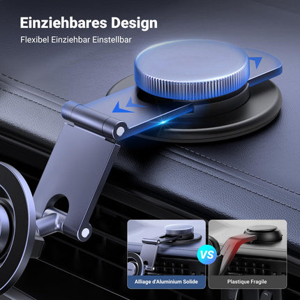 UGREEN MagSafe Car Mount Rotates 360°, Car Phone Holder Suitable for All Car Dashboards Compatible with iPhone 16 15 14 13 12 Pro Max Plus Mini, MagSafe Case