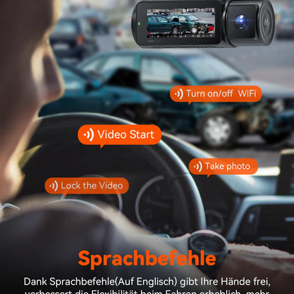 VANTRUE N4 Pro 3 HDR 4K+ 1080P+ 1080P STARVIS 2 autoregistraator, 5G WiFi PlatePix™ GPS-registraator, 360° parkimiskaamera, IR-öine nägemine, häälkäsklused, privaatsusrežiimid, 2,45” 1 TB max