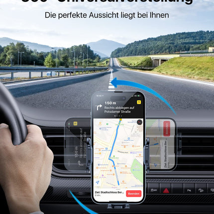 andobil autotelefoni hoidik [2025. aasta täiustatud õhutusava klamber] autotelefoni hoidik [100% kindel haare] 360° pööratav autokinnituse lisatarvik iPhone 16 Pro Max 15/14/13/12/11 Galaxy S24 Ultra jaoks