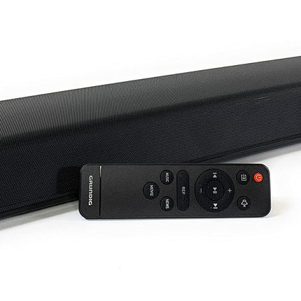 GRUNDIG DSB 970 All-in-One Soundbar with Integrated Subwoofer, Slim Design, 2.1 Channel Dolby Atmos, Black &amp; Amazon Basics Toslink Optical Digital Audio Cable, 1.8 m