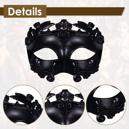 Oidea must maskeraadimask paaridele – vintage Vana-Rooma Kreeka Veneetsia mask pitsmaskid metallist halloweeni lõpupidu kostüüm ballile karnevalimask naistele ja meestele