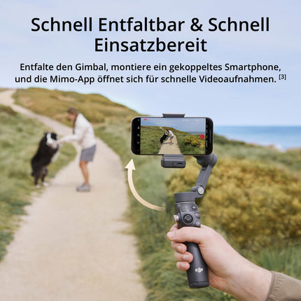 DJI Osmo Mobile 7P stabilisaator iPhone'ile, Androidile, natiivne jälgimine, valgustus, 3-teljeline nutitelefoni stabilisaator, kiirkäivitus, ühe klõpsuga redigeerimine, integreeritud pikendusvarras ja statiiv
