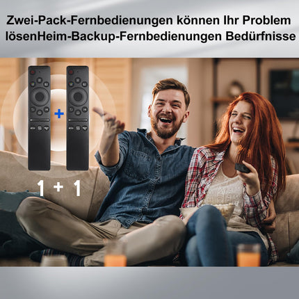 2 universaalset kaugjuhtimispulti kõikidele Samsungi teleritele, LED QLED UHD Frame Solar 4K 8K nutitelerile, originaalne kaugjuhtimispult, universaalne kaugjuhtimispult otseteenupuga Netflixi, Rakuten TV ja Prime Video jaoks.