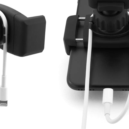 grooveclip AIR Slider 2 - Universal mobile phone holder for ventilation grilles in the car - with smartphone charging cable holder - for iPhone Samsung LG Sony Huawei Xiaomi ASUS Oppo OnePlus HTC