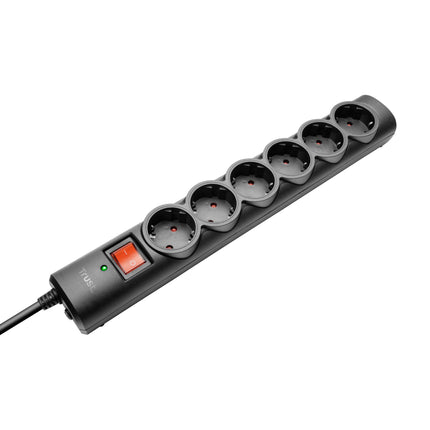 Trust Surge Guard 6-Port Surge Protector, Black