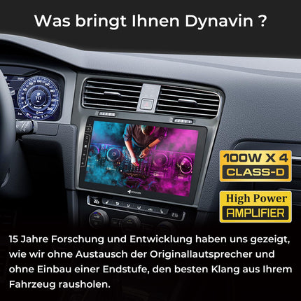 DYNAVIN Android autoraadio ja navigatsioonisüsteem VW Golf 7/Golf VII jaoks, 10,1-tolline originaalraadio juhtmevaba Carplay ja Android Auto toega | Head-up ekraan | Sisaldab DAB+: D9-3S Premium Flex