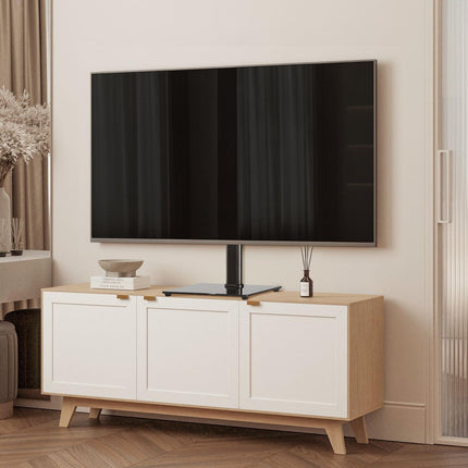 Suptek pööratav telerialus 26–55-tollistele LED OLED lamedatele ja kumeratele ekraanidele kuni 50 kg, reguleeritava kõrgusega telerialus, telerialus, max VESA 400x400 mm, TS202