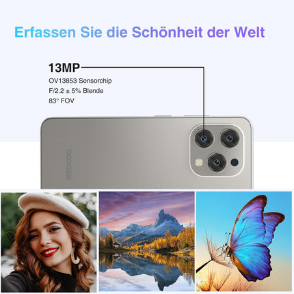 DOOGEE N55 nutitelefon ilma lepinguta Android 14-128GB+9GB /1TB mobiiltelefon ilma lepinguta, kaheksatuumaline 6.56" HD+ IPS 90Hz nutitelefon soodne, 5150mAh 13MP+8MP, kahe SIM-kaardiga 4G SIM-kaardita mobiiltelefonid, Face ID/GPS/OTG
