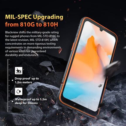 Blackview lepinguta õues kasutatav nutitelefon BV5200, ArcSoft® 13MP+5MP, 4GB+32GB (1TB laienduskaart), Android 12 DUAL SIM IP68 MIL-STD-810H veekindel nutitelefon, 6.1'' HD+, 5180mAh aku, NFC GPS, roheline