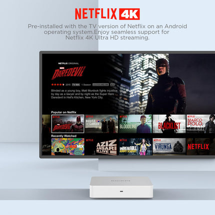 Google TV (4K) häälotsinguga, ühildub Google Chromecasti ja Dolby Audioga. Android 11.0 teleriboks. 2 GB muutmälu ja 32 GB ROM. Bluetooth 5.0 nutiboks.